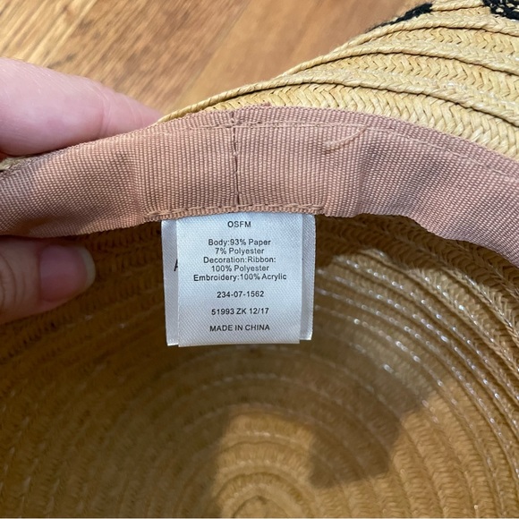 ON VACAY Embroidered Straw Hat - Picture 3 of 4